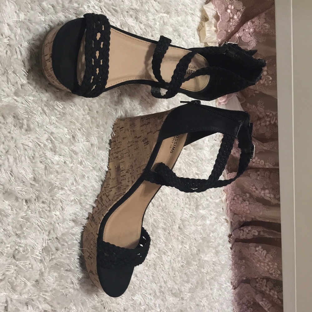 Mossimo Supply Co cork wedges